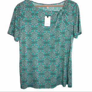 5/$25 | NWT Dana Buchman Mandala Print Cute Blouse